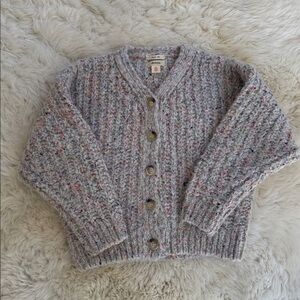 Bellerose Speckled Knit Chunky Sweater Cardigan